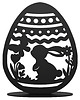 ozdoby wielkanocne Jajko Wielkanocne Czarne Figurka na Stołu do Koszyczka Prezent Świąteczny