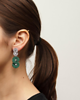 kolczyki soutache Malachitowe kolczyki sutasz wkrętki