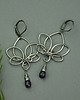 kolczyki wire wrapping Kolczyki kwiat lotosu ametyst wire wrapping