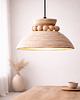 lampy wiszące Lampa Wisząca Boho, Abażur Bambusowy, Drewniany