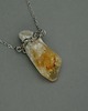 naszyjniki - inne Wisiorek Talizman surowy cytryn szpic wire wrapping