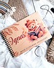 notatniki i albumy ALBUM NA ZDJĘCIA miś z książką,personalizowany, prezent na Roczek, Chrzest