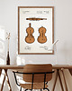 plakaty Plakat Skrzypce - grafika z patentem - instrument