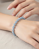 bransoletki z kamieni naturalnych Błękitna, niebieska bransoletka, angelit 8mm, srebro 925