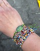 bransoletki wire wrapping Zielona na lato   - bransoletka sznurkowa