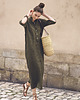 sukienki maxi damskie Sukienka koszulowa khaki