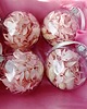 ozdoby choinkowe Bombki z suszonymi kwiatami PASTEL PINK