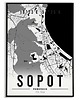 plakaty Plakat miasto POLSKA - SOPOT 3 obraz MAPA