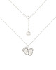 chokery Srebrny choker pancerka z dwiema stópkami