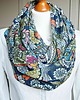 szale damskie Kolorowy komin w KWIATY wiosenny komin szal damski