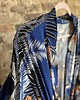 szlafroki damskie Szlafrok narzutka kimono w egzotyczne rosliny