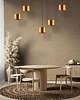 lampy wiszące Designerska lampa wisząca typu pająk z miedzianymi kloszami WAIKIKI W5 MIRROR