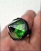 pierścionki - różne Zielony pierścień Magiczny. Zieleń to kolor nadziei Szklany handmade