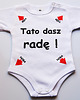 body i śpiochy niemowlęce Body z krótkim rękawem Tato dasz radę