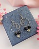 kolczyki z kamieniami Kolczyki Jaspis Dalmatyński i Onyks stal chirurgiczna handmade wirewrapping
