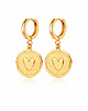 kolczyki pozłacane Kolczyki  LOVE COINS-srebro, złoto 24K, różowe złoto 18K