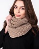 szale damskie Stylowy, warkoczowy komin - SZ003 mocca