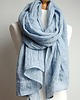 szale damskie Szal lniany damski, lniany szalik wiosenny, NIEBIESKI