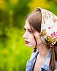 apaszki Vintage gawroszka w maliny i botaniczny wzór