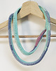 naszyjniki - inne Naszyjnik dzianinowy boho handmade bawełna