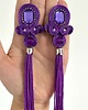 kolczyki soutache Kolczyki sutasz w kolorze fioletowym z chwostami