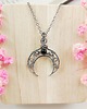 wisiory Naszyjnik Lunula Onyks stal chirurgiczna wisiorek handmade