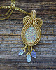 wisiory Złoty wisiorek soutache