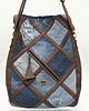 torby XXL Duża torba jeansowa typu patchwork  Mieści A4  Crossbody