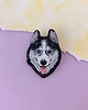 broszki Broszka Husky, ręcznie haftowana koralikami
