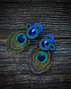 klipsy Peacock Eye-klipsy soutache