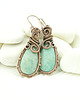 kolczyki wire wrapping Kolczyki z amazonitem
