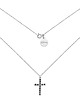 srebrne naszyjniki Srebrny naszyjnik z krzyżem wysadzanym SWAROVSKI CRYSTAL