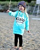 bluzy dla dziewczynki Mietowa bluza dla dziewczynki z kotkiem kizia mizia
