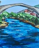 grafiki i ilustracje Mostar miasto most Bośnia pejzaż rzeka obraz akwarela 21x30