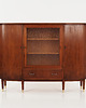 komody i szafki Highboard orzechowy, duński design, lata 60, produkcja: Dania