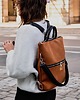 plecaki Plecak / torba 2 w 1 z  nubuku  rudy brąz