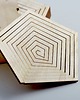 podkładki Wyjątkowa drewniana podstawka PENTA spirals