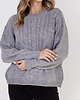 swetry damskie  Sweter w sportowym stylu - SWE322 szary MKM