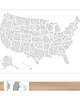 grafiki i ilustracje Mapa USA, Kwiaty - Plakat do Kolorowania