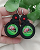 kolczyki soutache Kolczyki z biedronką, kolczyki biedronki, prezent dla mamy