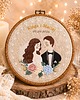 Ślub - inne Personalizowana pamiątka ślubna, haft w oprawie vintage