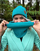szale damskie Bandana zimowa Turkus