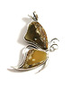 wisiory Srebrny wisior z bursztynem - motyl, srebro 925