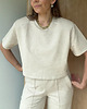 t-shirt damskie T-Shirt Move crop poduchy mocca melange