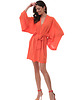 sukienki mini damskie Kimono FUERTA w pomarańczowym kolorze