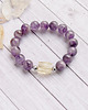 bransoletki z kamieni naturalnych Ametyst & cytryn : rozmiar L