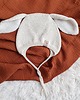czapki dziecięce Ręcznie dziergana BUNNY BONNET złamana biel