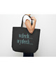 torby na zakupy Bardz duża bawełniana torba grafitowa z afirmacją WDECH... WYDECH...