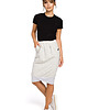 spódnice midi Ołówkowa spódnica -popielata (B-049)