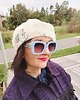 czapki damskie Beret ecru